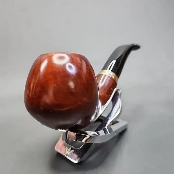 Vauen 3215 Smooth Bent Apple Estate Briar Pipe Unsmoked, 9mm - Image 5