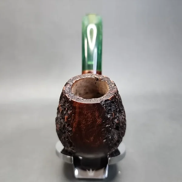 Sean Reum Pipes Large Partially Rusticated Bent Egg Estate Briar Pipe [SOLD OUT] - Image 5