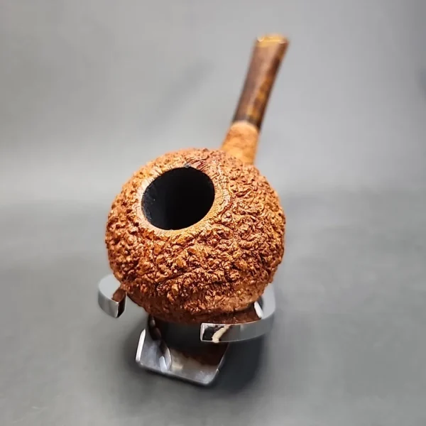 Pipe Tristan Rusticated Squat Tomato Handmade Briar Pipe, New [SOLD OUT] - Image 6