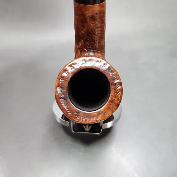 Custombilt Magnum Partially Rusticated Bent Billiard Estate Briar Pipe [SOLD OUT] - Image 6