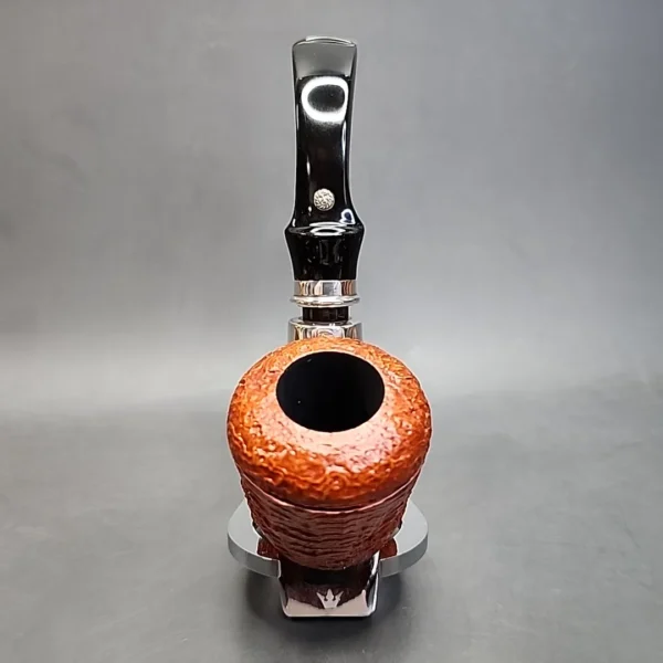 Mastro De Paja Unica Sandblasted Bent Billiard Estate Briar Pipe, Unsmoked, 9mm [SOLD OUT] - Image 6