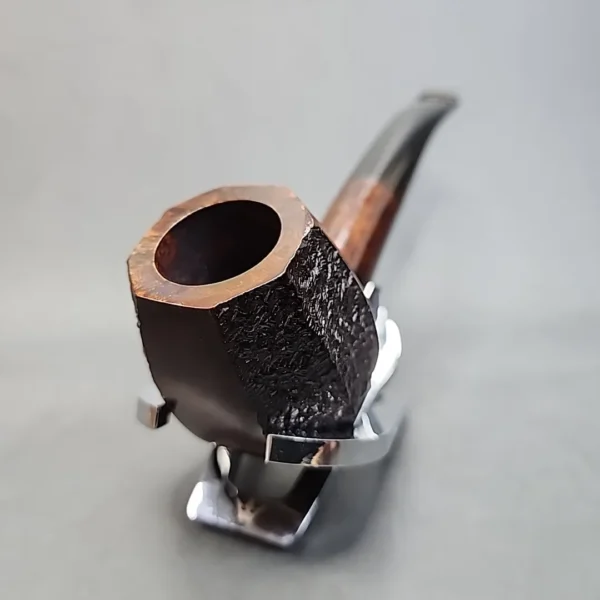 Ferndown by Les Wood Bark 2 Star Bent Brandy Estate Briar Pipe, English Estates - Image 6