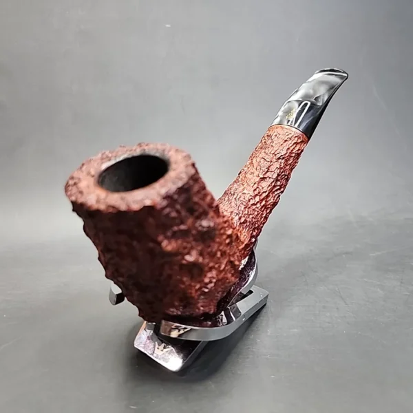 Savinelli Estella Large Rusticated Bent Brandy Estate Briar Pipe [SOLD OUT] - Image 6