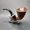 Karim Pipes Smooth Calabash Handmade Briar Pipe, New - Image 7