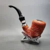 Mastro De Paja Unica Sandblasted Bent Billiard Estate Briar Pipe, Unsmoked, 9mm [SOLD OUT] - Image 7