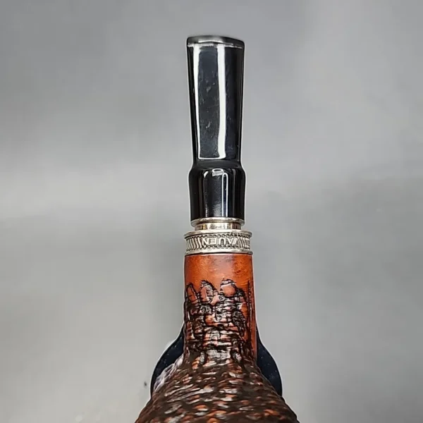 Vauen by Barontini 512 Rusticated Straight Brandy Estate Briar Pipe, Unsmoked, 9mm - Image 8