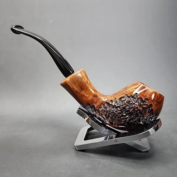 Nording 2004 Hunting Pipe Partially Rusticated Cobra Estate Briar Pipe, Unsmoked [SOLD OUT] - Image 8