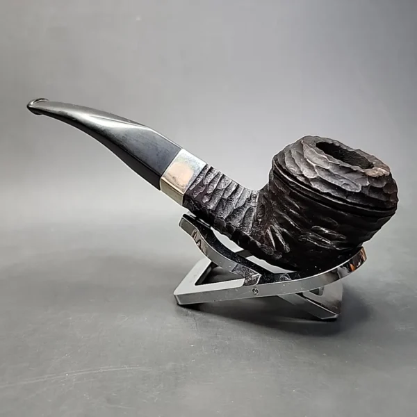 Peterson Donegal Rocky B5 Rusticated Bent Bulldog Estate Briar Pipe - Image 8