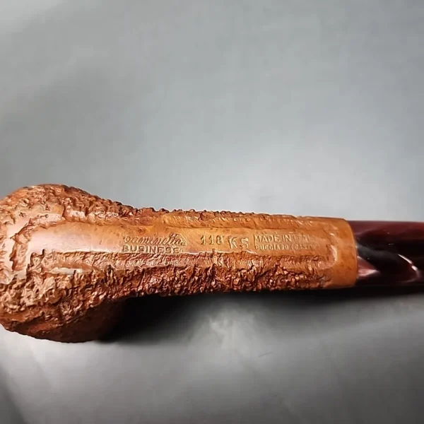 Caminetto Business 118 KS Rusticated Straight Brandy Estate Briar Pipe [SOLD OUT] - Image 8