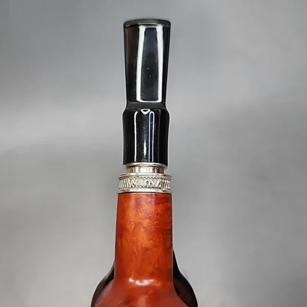 Vauen by Barontini 414 Partially Rusticated Straight Apple Estate Briar Pipe, Unsmoked 9mm [SOLD OUT] - Image 8
