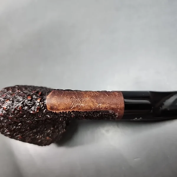 Gigi Rusticated Bent Rhodesian Estate Briar Pipe, Unsmoked, 9mm [SOLD OUT] - Image 8