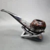 Astleys of London Rusticated Bent Bulldog Estate Briar Pipe - Image 8