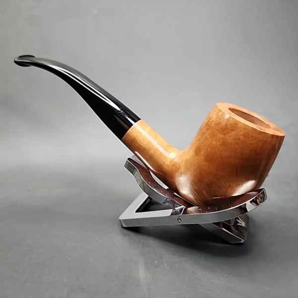Roma Smooth Bent Billiard Estate Briar Pipe, Unsmoked - Image 8