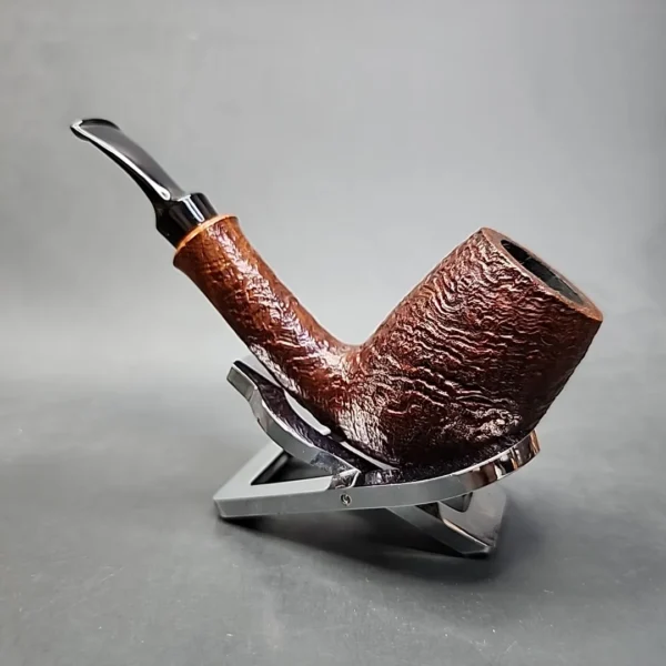Jess Chonowitsch Sandblasted Bent Egg Estate Briar Pipe, Danish Estates [SOLD OUT] - Image 8