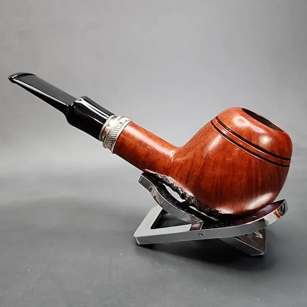 Vauen by Barontini 414 Partially Rusticated Straight Apple Estate Briar Pipe, Unsmoked 9mm [SOLD OUT] - Image 9