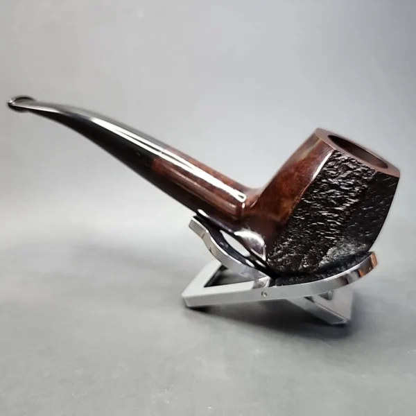 Ferndown by Les Wood Bark 2 Star Bent Brandy Estate Briar Pipe, English Estates - Image 9