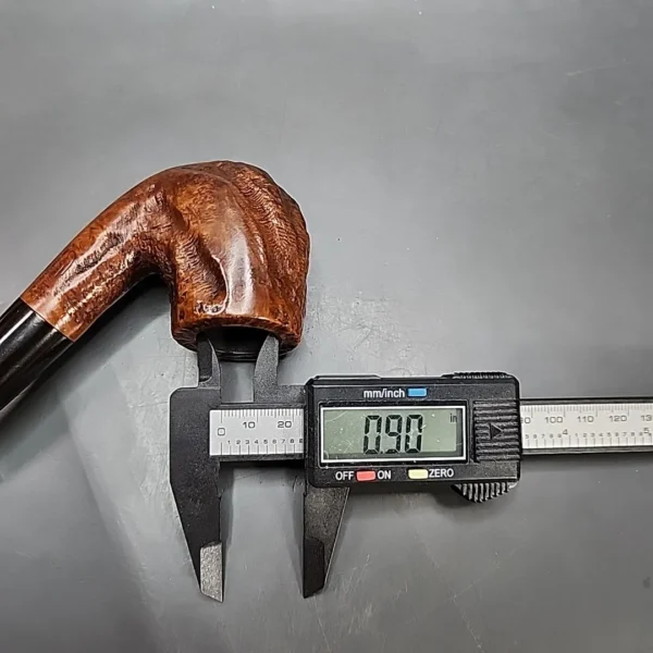 Custombilt Magnum Partially Rusticated Bent Billiard Estate Briar Pipe [SOLD OUT] - Image 10