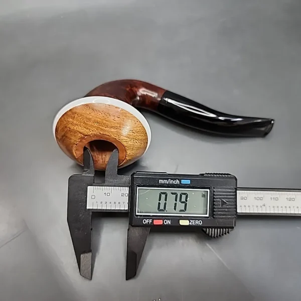 Karim Smooth Calabash Handmade Briar Pipe, New - Image 10