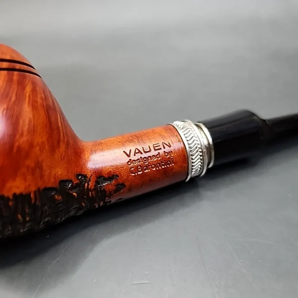 Vauen by Barontini 414 Partially Rusticated Straight Apple Estate Briar Pipe, Unsmoked 9mm [SOLD OUT] - Image 10