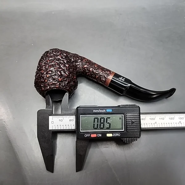 Gigi Rusticated Bent Rhodesian Estate Briar Pipe, Unsmoked, 9mm [SOLD OUT] - Image 10
