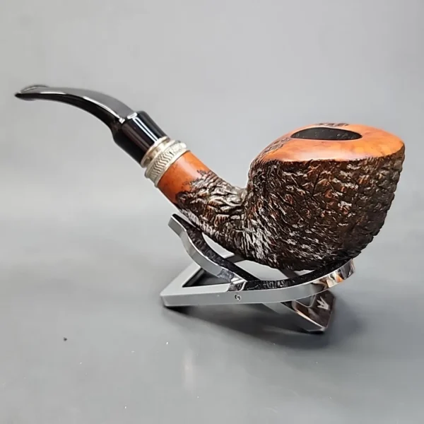 Vauen by Barontini 55 Rusticated Bent Dublin Estate Briar Pipe, Unsmoked, 9mm [SOLD OUT] - Image 10