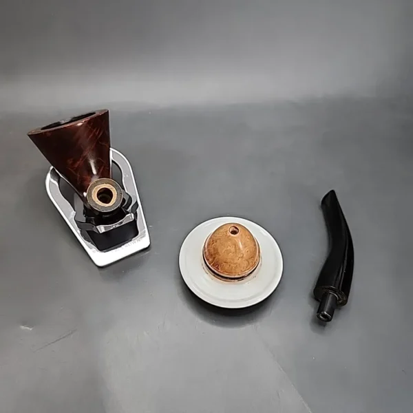 Karim Smooth Calabash Handmade Briar Pipe, New - Image 11