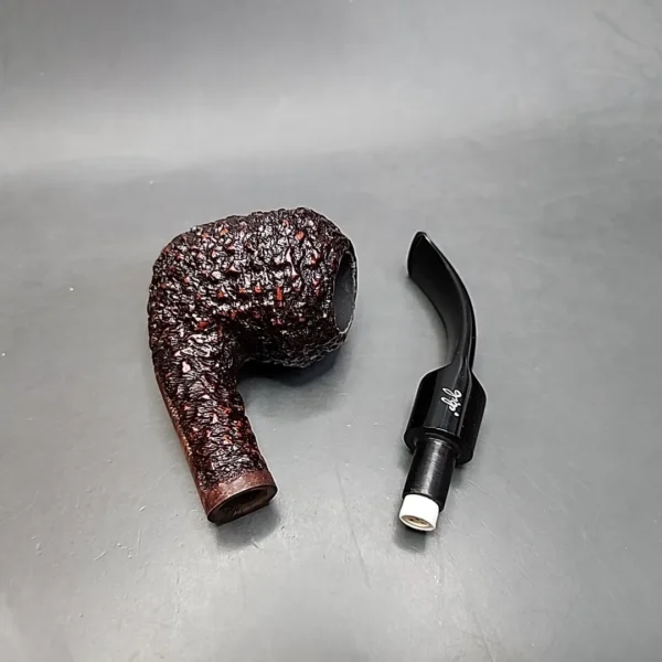 Gigi Rusticated Bent Rhodesian Estate Briar Pipe, Unsmoked, 9mm [SOLD OUT] - Image 11