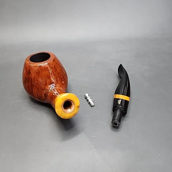 Chacom Richmond 410 Smooth Bent Brandy Estate Briar Pipe, Unsmoked [SOLD OUT] - Image 12