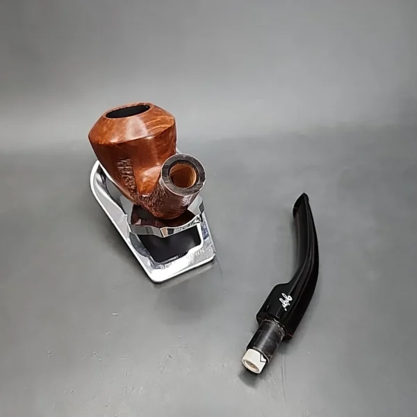Gigi Red Line 455 Partially Rusticated Rhodesian Estate Briar Pipe, Unsmoked, 9mm - Image 12