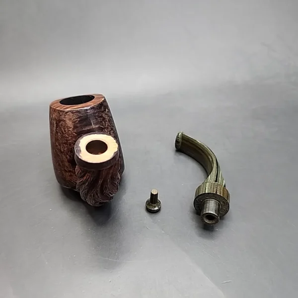 Moonlight Pipes Bent Volcano Handmade Briar Pipe, New [SOLD OUT] - Image 11