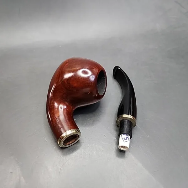 Vauen 3215 Smooth Bent Apple Estate Briar Pipe Unsmoked, 9mm - Image 12