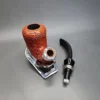 Mastro De Paja Unica Sandblasted Bent Billiard Estate Briar Pipe, Unsmoked, 9mm [SOLD OUT] - Image 12
