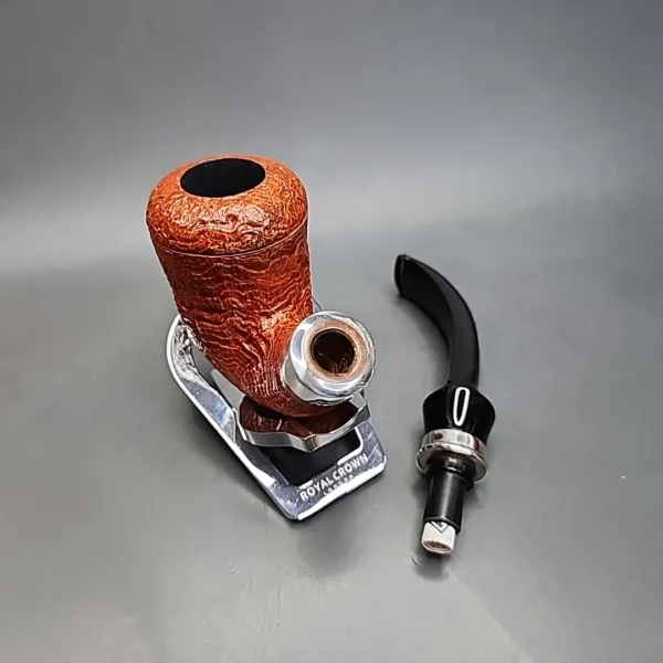 Mastro De Paja Unica Sandblasted Bent Billiard Estate Briar Pipe, Unsmoked, 9mm [SOLD OUT] - Image 12