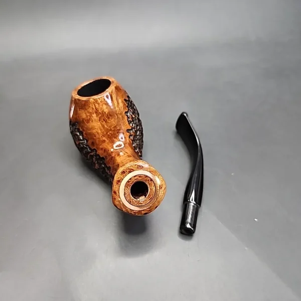 Nording 2004 Hunting Pipe Partially Rusticated Cobra Estate Briar Pipe, Unsmoked [SOLD OUT] - Image 12