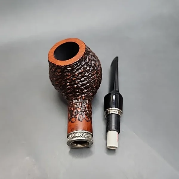 Vauen by Barontini 512 Rusticated Straight Brandy Estate Briar Pipe, Unsmoked, 9mm - Image 13