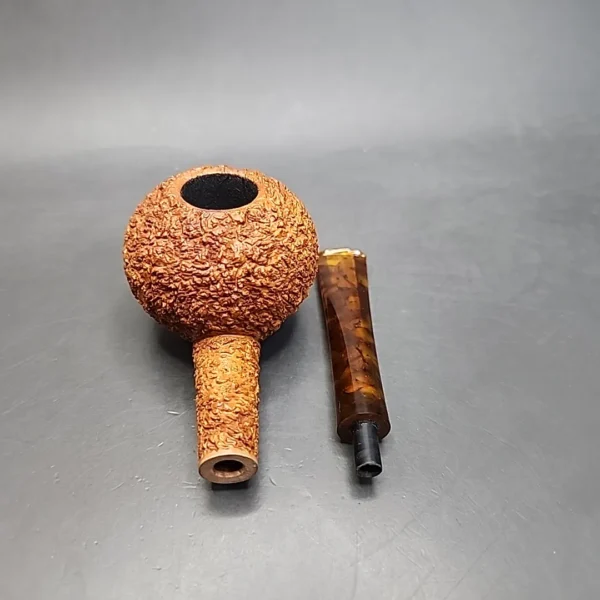 Pipe Tristan Rusticated Squat Tomato Handmade Briar Pipe, New [SOLD OUT] - Image 14
