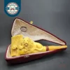 MBSD Deluxe by Kenan Magnum Lion Block Meerschaum Pipe, Briar-Mortise, New