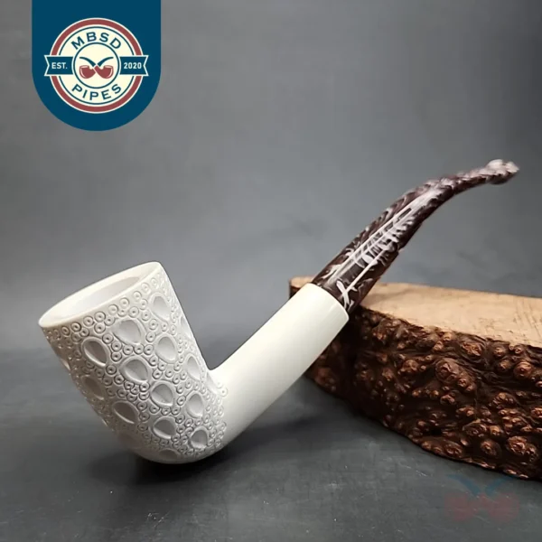 MBSD Meerschaum Lattice Stack Dublin Block Meerschaum Pipe [SOLD OUT]
