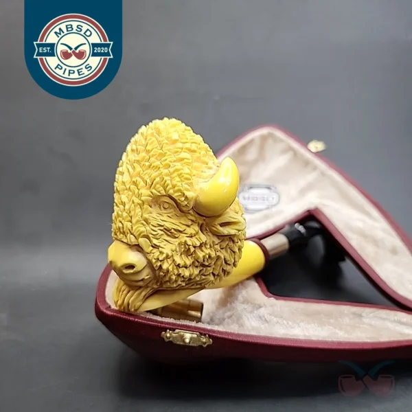 MBSD Deluxe by Kenan Bison Block Meerschaum Pipe Briar-Mortise [SOLD OUT]