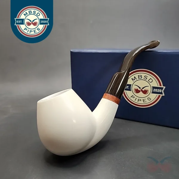 MBSD Meerschaum Bent Egg Block Meerschaum Pipe Briar-Mortise [SOLD OUT]