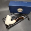 MBSD Meerschaum Deluxe Smooth Block Meerschaum Pipe, Briar-Mortise [SOLD OUT] - Image 3
