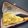 MBSD Deluxe by Kenan Magnum Lion Block Meerschaum Pipe, Briar-Mortise, New - Image 3