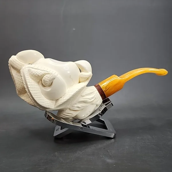 MBSD Meerschaum Deluxe Claw by Kenan Block Meerschaum Pipe, Briar-Mortis - Image 3