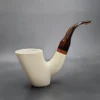 MBSD Meerschaum Deluxe Smooth Block Meerschaum Pipe, Briar-Mortise [SOLD OUT] - Image 4