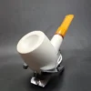 MBSD Meerschaum Deluxe Straight Block Meerschaum Pipe, Briar-Mortise [SOLD OUT] - Image 4