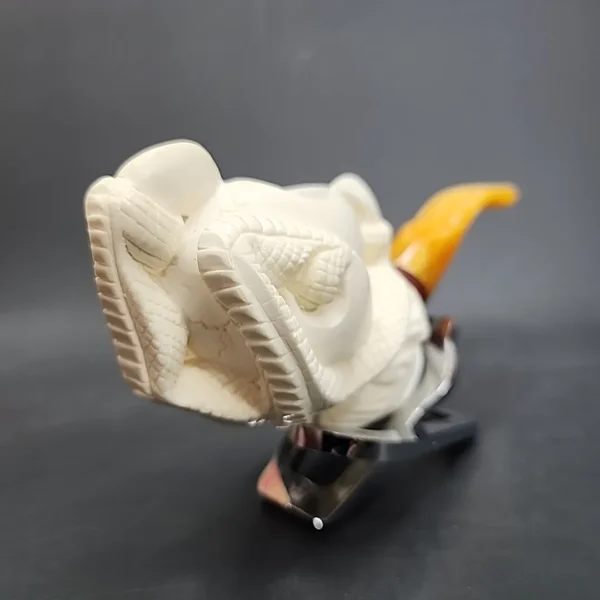 MBSD Meerschaum Deluxe Claw by Kenan Block Meerschaum Pipe, Briar-Mortis - Image 4