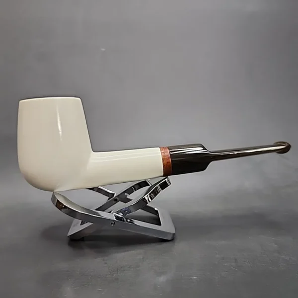 MBSD Meerschaum Deluxe Saddle Brandy Block Meerschaum Pipe Briar-Mortise [SOLD OUT] - Image 4