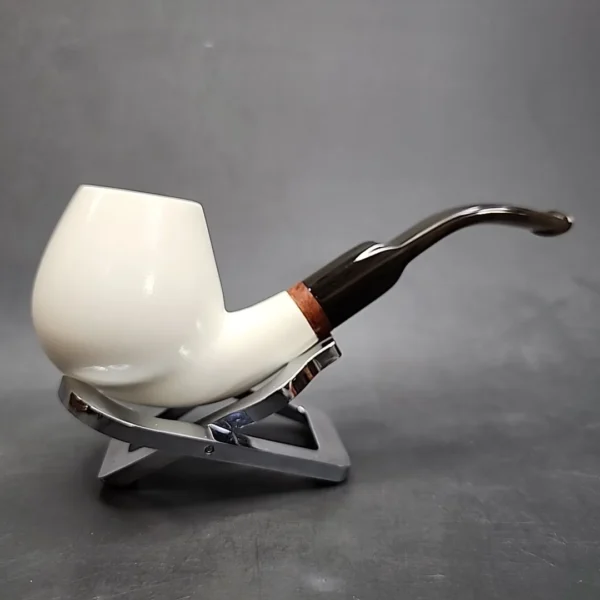MBSD Meerschaum Bent Egg Block Meerschaum Pipe Briar-Mortise [SOLD OUT] - Image 4