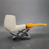 MBSD Meerschaum Deluxe Bent Brandy Block Meerschaum Pipe Briar-Mortise [SOLD OUT] - Image 4