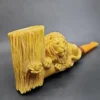 MBSD Deluxe by Kenan Magnum Lion Block Meerschaum Pipe, Briar-Mortise, New - Image 5